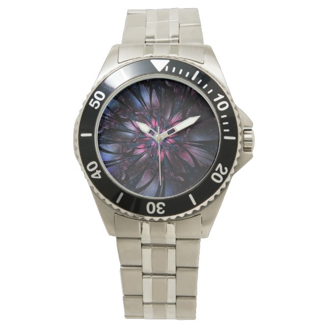 Abstract fractal flower design.  watch (Front)