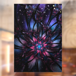 Abstract fractal flower design.  window cling