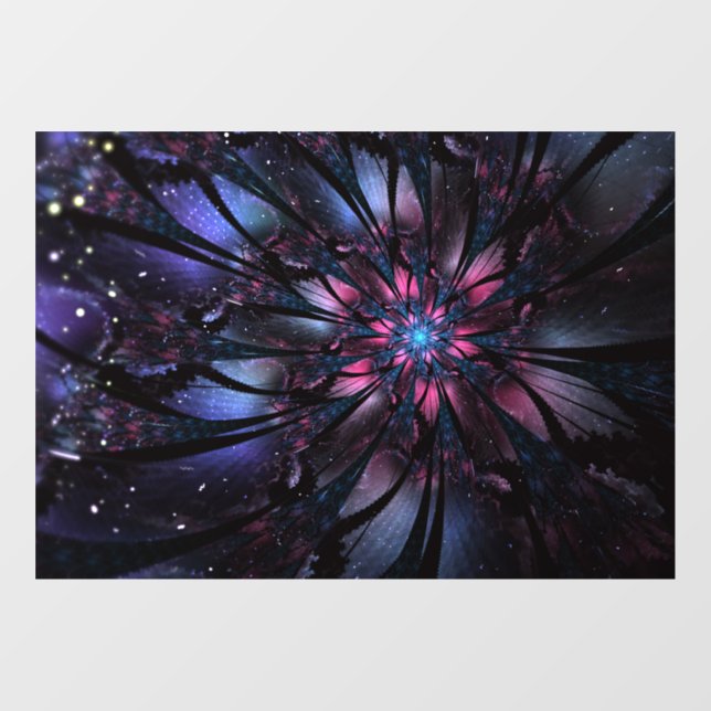 Abstract fractal flower design.  window cling (Sheet)
