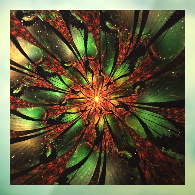 Abstract fractal flower design.  window cling (Sheet 3)