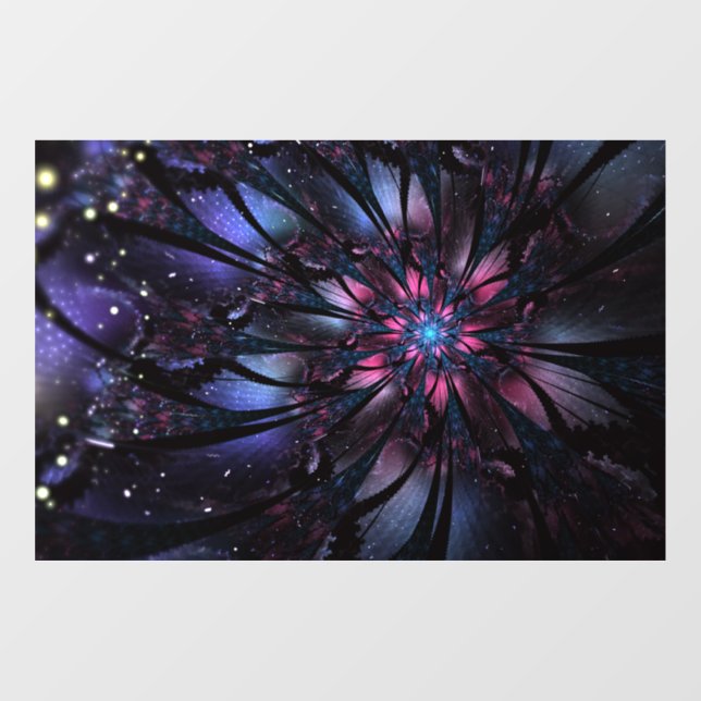 Abstract fractal flower design.  window cling (Sheet)