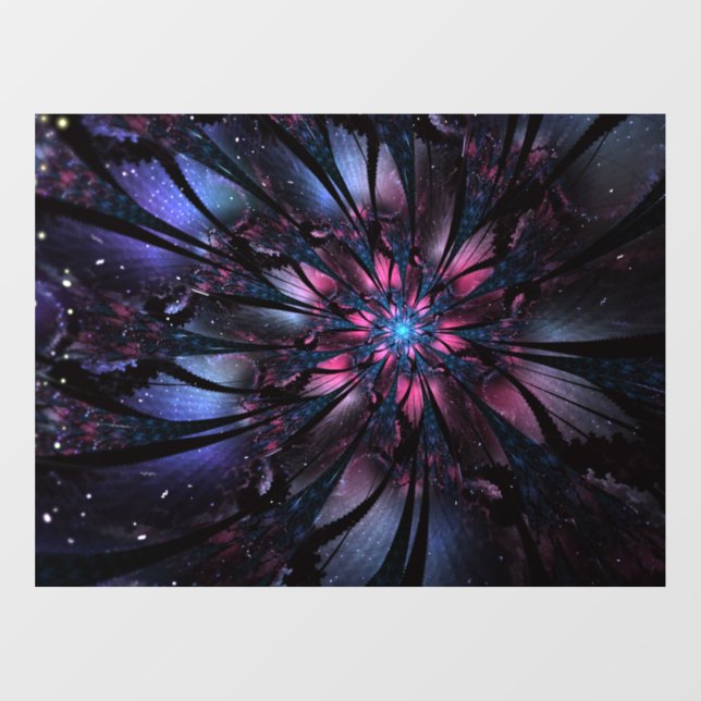 Abstract fractal flower design.  window cling (Sheet)