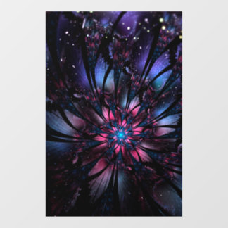 Abstract fractal flower design. window cling