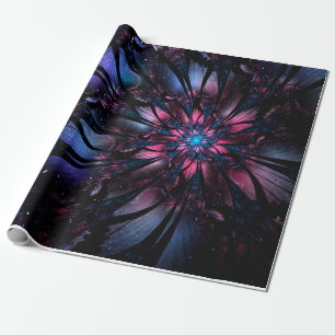 Abstract fractal flower design. wrapping paper
