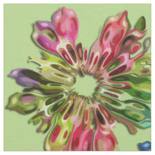 Abstract Fractal Flowers + your background & ideas Fabric