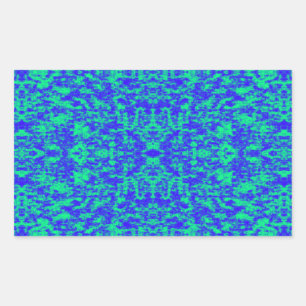 Abstract Fractal In Blue And Green Sticker
