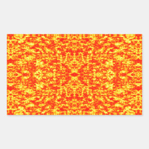 Abstract Fractal In Red And Orange Sticker