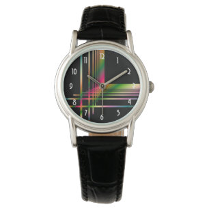 Abstract Fractal Lines and Crosses Watch