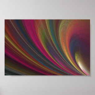 Abstract Fractal Lines Poster