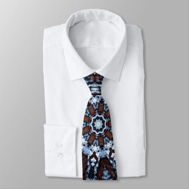 abstract fractal pattern neck tie (Tied)
