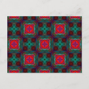 Abstract Fractal Pattern Postcard