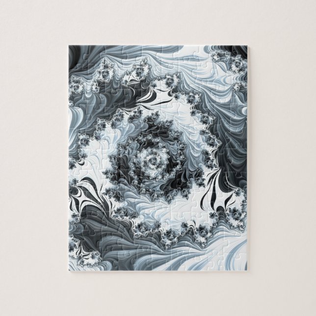 Abstract fractal patterns and shapes. Fractal Art Jigsaw Puzzle (Vertical)