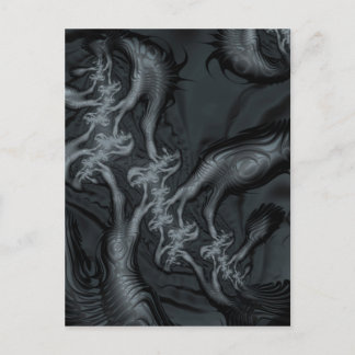 Abstract fractal patterns and shapes. Fractal Art Postcard