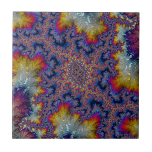 Abstract fractal patterns and shapes. Fractal Art Tile