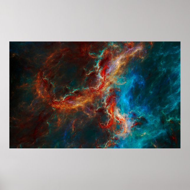 Abstract fractal patterns and shapes. Infinite uni Poster (Front)