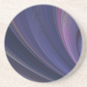 Abstract Fractal Rainbow Swirl Sandstone Coaster