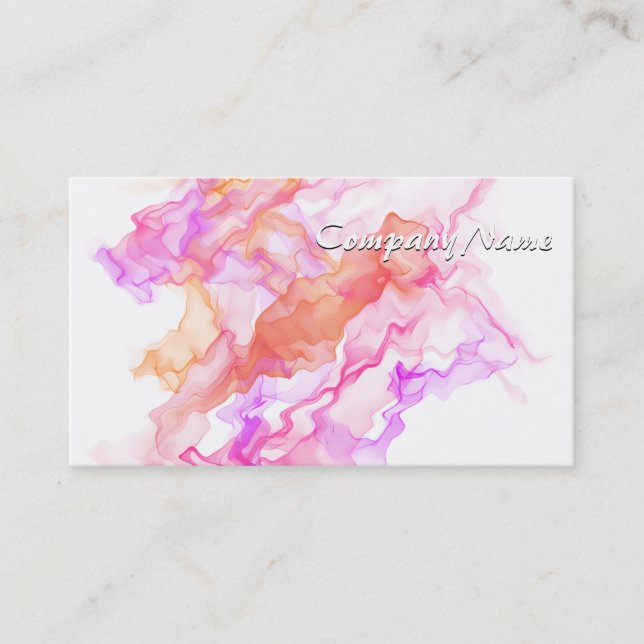 Abstract  Fractal Smoke Business Card (Front)