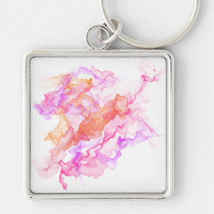Abstract Fractal Smoke Keychain