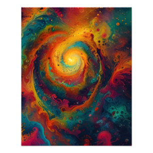 Abstract fractal texture photo print