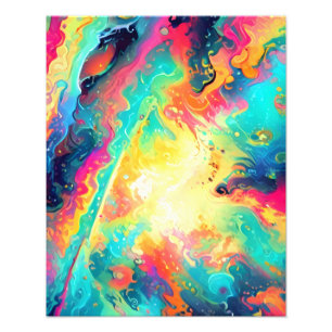 Abstract fractal texture photo print
