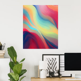Abstract fractal texture poster