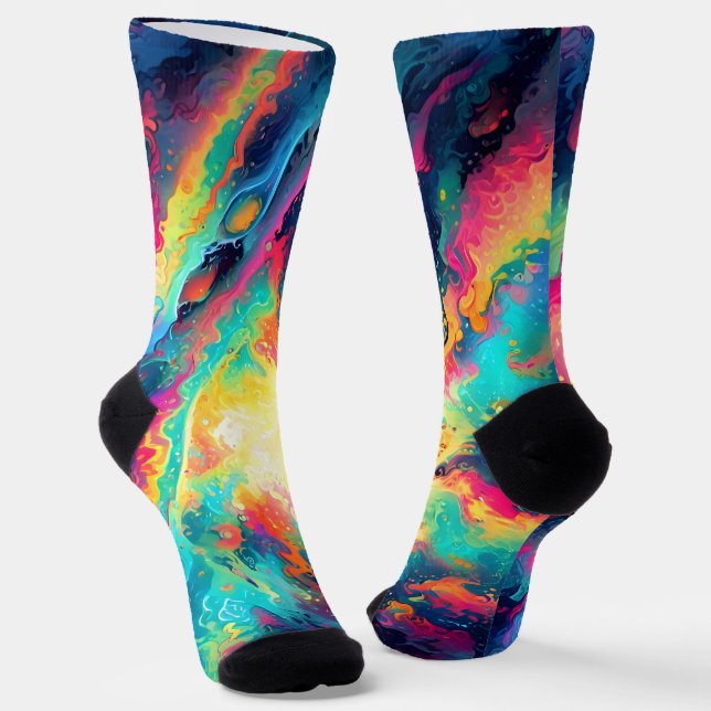 Abstract fractal texture socks (Angled)