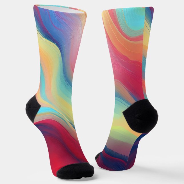 Abstract fractal texture socks (Angled)