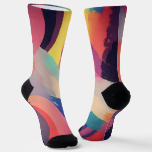 Abstract fractal texture socks