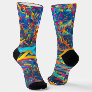 Abstract fractal texture socks