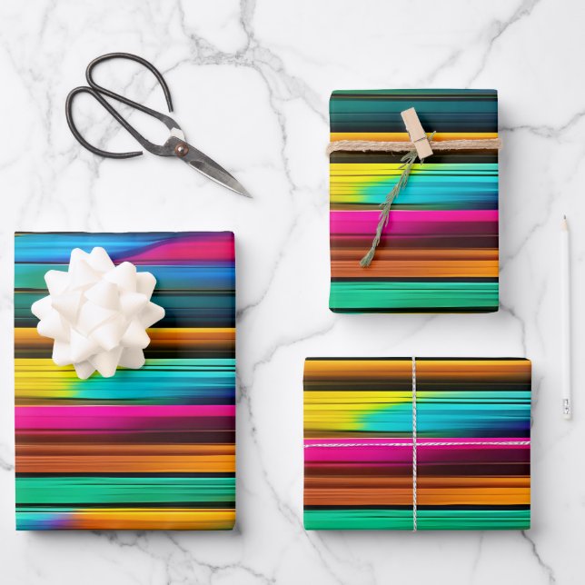Abstract fractal texture wrapping paper sheet (Front)