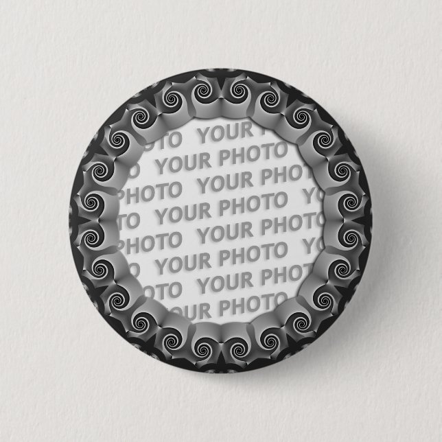 Abstract frame ARTs GEO 1 + your photo 2 Inch Round Button (Front)