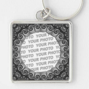 Abstract frame ARTs GEO 1 + your photo Keychain