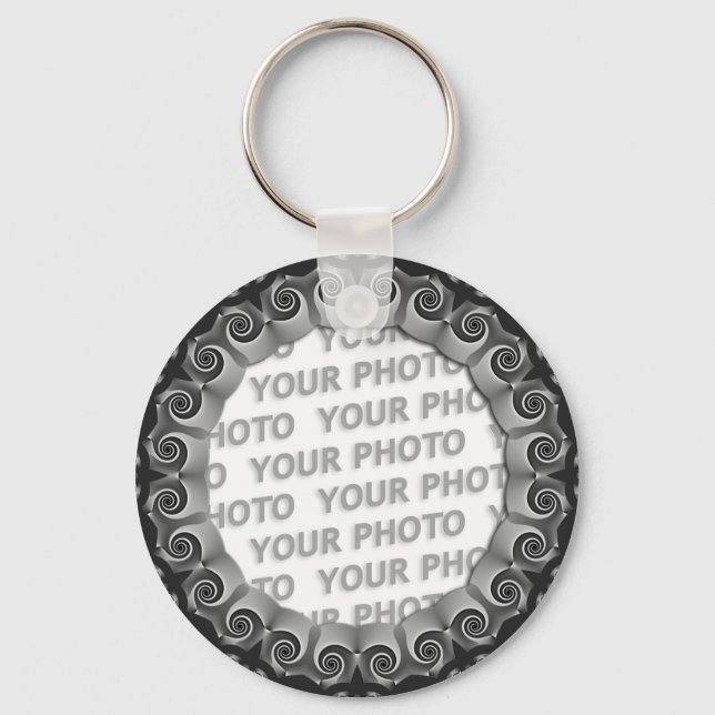 Abstract frame ARTs GEO 1 + your photo Keychain (Front)