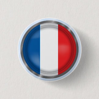 Abstract France Flag, French Colours Button