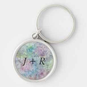 abstract free hand drawing from watercolor keychain