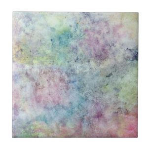 abstract free hand drawing from watercolor tile