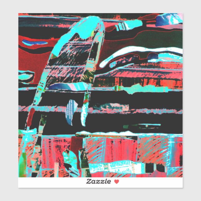 Abstract Freedom – Large 8" x 8" Custom-Cut Vinyl  (Sheet)