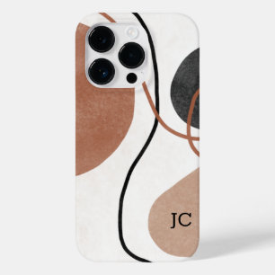 Abstract Freeform Shapes - Brown and Black Case-Mate iPhone 14 Pro Case