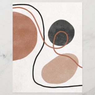 Abstract Freeform Shapes Scrapbook Paper