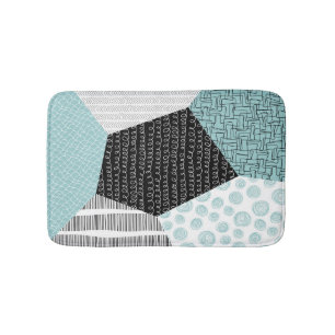 Abstract Freehand Drawing: Artistic Background. Bath Mat