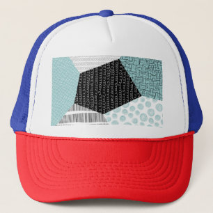 Abstract Freehand Drawing: Artistic Background. Trucker Hat