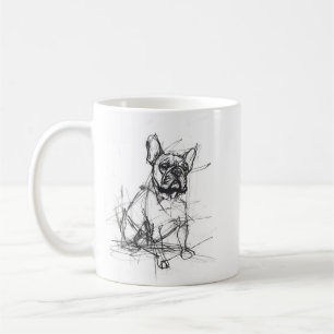 Abstract French Bulldog Sketch Coffee Mug