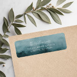 Abstract Frost Blue Watercolor Return Address<br><div class="desc">Custom printed return address labels to coordinate with our Abstract Frost holiday collection. This modern design features an abstract indigo blue watercolor background. Personalize it with your name and return address or other custom text.</div>