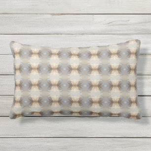 Abstract Frozen Marsh Gray Outdoor Lumbar Pillow