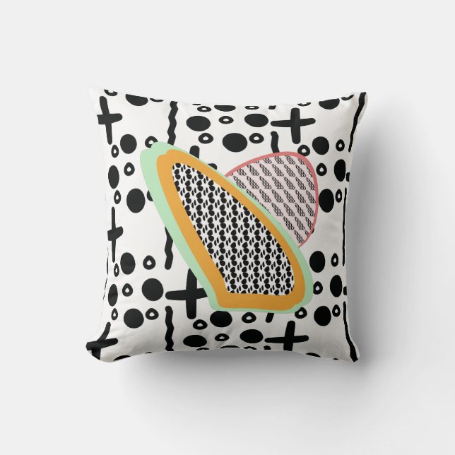 Abstract Fruit Papaya Dragonfruit Pattern   Throw  Pillow (Front)