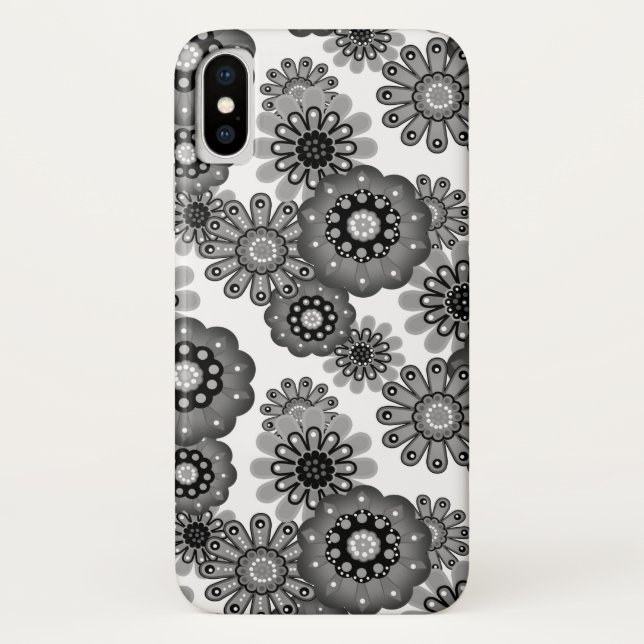 Abstract fun cartoon flowers floral kids scandinav Case-Mate iPhone case (Back)