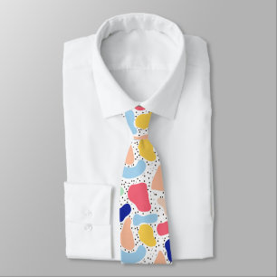 Abstract fun modern cute kids summer shapes figure tie