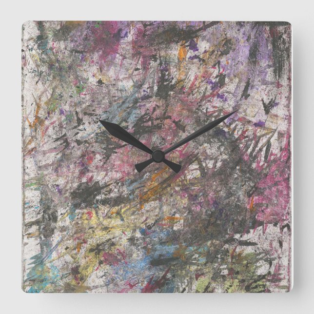 Abstract Funky Colourful Wall Clock (Front)