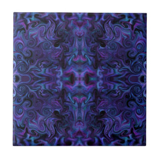 Abstract Funky Deep Purple Tile