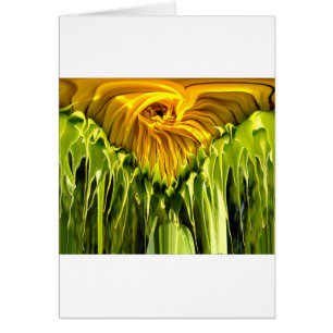 Abstract funky retro Sunflower, scared geometry 